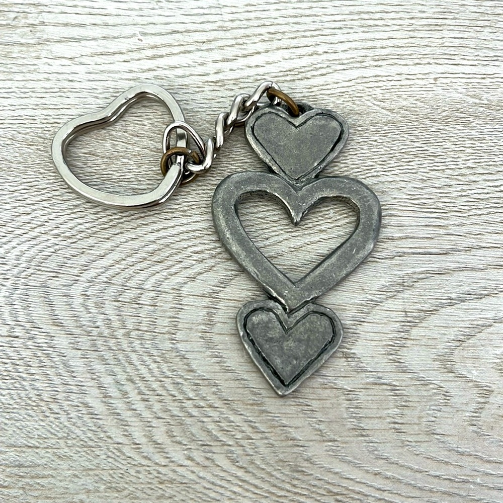 Sheridan Pewter Heart Keychain